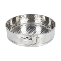 Moule à gâteau à fond amovible en acier inoxydable de 7 pouces avec clip de verrouillage, compatible four, non toxique, écologique, facile à utiliser