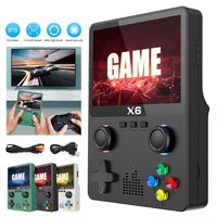 Console de jeu portable rétro X6 de 3,5 pouces avec plus de 6000 jeux classiques, cadeau pour garçons