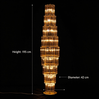 Lampadaire LED en forme de pilier de cristal pour décoration d'allée de mariage, éclairage jaune télécommandé, toile de fond pour événements