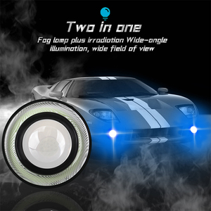Auto Led Angel Eye Mistlamp Cob Diafragma 2.5 3.0 3.5 Inch Drl Dagrijverlichting