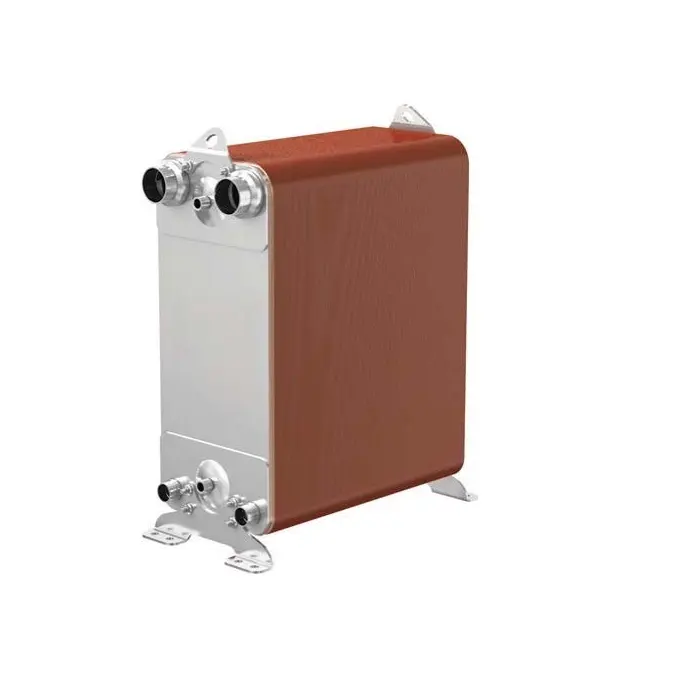 Échangeur de chaleur à plaques brasées par évaporateur à deux systèmes haute pression pour AC central