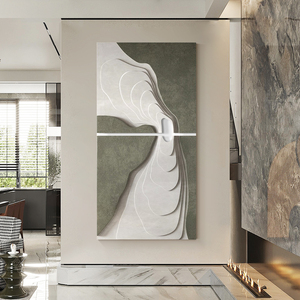 ภาพวาดติดผนังรูปทิวทัศน์อันทันสมัยแบบวาดด้วยมือแผ่นไม้สำหรับห้องนั่งเล่นงานตามสั่ง - Product Image 5