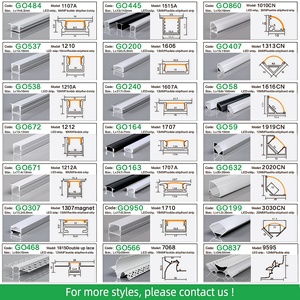 Linear <strong>Light</strong> for <strong>Ceiling</strong> Plaster Led Strip Profile <strong>Light</strong> PC Cover Diffused Recessed LED Channel <strong>Diffuser</strong> Black White - Product Image 5