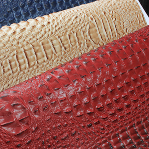 Çanta ayakkabı için sıcak satış timsah tahıl parlak kabartmalı sentetik vinil PVC deri malzeme - Product Image 1