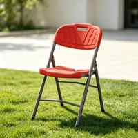 Chaise pliante portable en plastique avec poignée de transport, chaise pour événements commerciaux et banquets