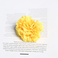 Carnation artificielle en soie à tige unique, réaliste, faite à la main, douce, haute simulation, écologique, blanche, rouge, rose, vente en gros