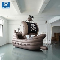 Modèle de bateau pirate gonflable géant, modèle gonflable publicitaire personnalisé, dispositif gonflable pour parc à thème pirate