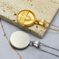 Collier pendentif en acier inoxydable avec calligraphie islamique palestinienne de Jérusalem, bijoux de mode pour femmes, vente en gros