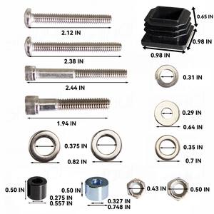 Kit de Herrajes para Techo de Carro de Golf 75465-G01, Kit de Reparación de Bujes de Tornillos de Acero Inoxidable para el Soporte Superior Delantero para EZGO DCS/<span class=keywords><strong>PDS</strong></span> 1994-2013 - Product Image 5