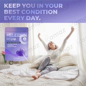 Amaz OEM integratore alimentare sonno melatonina lecca lecca promuovere il rilassamento sonno vitamina D melatonina lecca lecca caramelle - Product Image 4