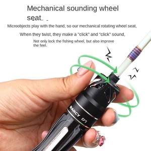 Canne à pêche ultra-souple pour micro-objets, avec anneaux Fuji, pour la pêche au lancer, poignée droite, modèle <span class=keywords><strong>Lu</strong></span> Ya White - Product Image 2
