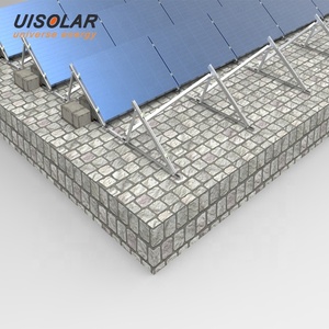 Système de support solaire photovoltaïque sans rail en aluminium, à installation rapide, pour toit plat en béton - Product Image 1