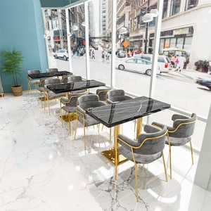 Combinaison table et chaise de stand de luxe léger café <span class=keywords><strong>restaurant</strong></span> <span class=keywords><strong>simple</strong></span> café <span class=keywords><strong>restaurant</strong></span> commercial - Product Image 2