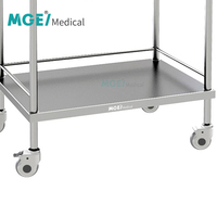 Chariot médical de chariot d'hôpital d'acier inoxydable de MGE-TE24 Medige le plus vendu avec les roues et le chariot d'approvisionnement de tiroir pour des hôpitaux