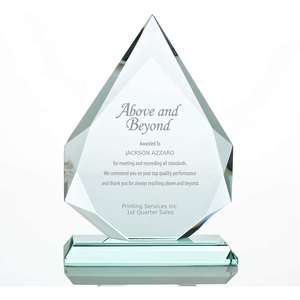 Premier <span class=keywords><strong>Icepeak</strong></span>-placa de cristal tallado con diamantes, trofeo de cristal con Base de soporte de Color azul y negro - Product Image 5