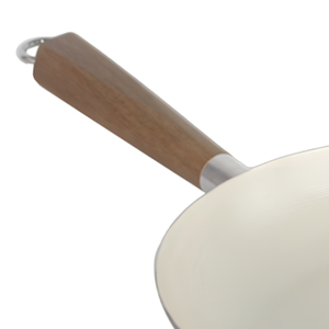 Vente d'usine 24cm Durable Long Manche Facile À Nettoyer Chinois Antiadhésif Friture Woks Avec Couvercle - Product Image 5