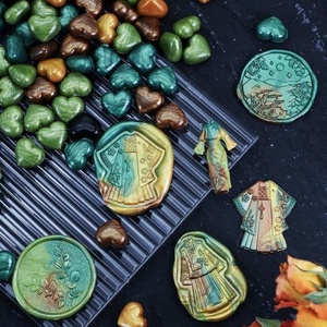 Sacs de 39g Rétro en Forme de Coeur Perles de Sceau de <span class=keywords><strong>Cire</strong></span> Colorées Grain de <span class=keywords><strong>Cire</strong></span> à Sceller <span class=keywords><strong>pour</strong></span> <span class=keywords><strong>Enveloppe</strong></span> de Document Tampon Fondu - Product Image 4