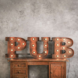 LC letras rústicas de marquesina granero luces de boda telón de fondo Bar letras de boda letras iluminadas de madera - Product Image 1