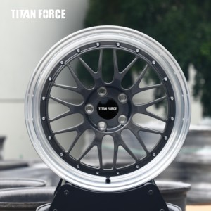 Jantes forgées en deux parties TITAN FORCE 20x9 20x12 5x114.3, jantes à rivets à profil profond, finition argent poli, compatibles Ferrari <span class=keywords><strong>458</strong></span> 488 Maserati - Product Image 1