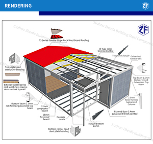 Casa Contenedor Moderna de Dos Pisos con Diseño de Lujo, Dormitorio Prefabricado, Casa Modular, <span class=keywords><strong>Alquiler</strong></span> Vacacional, Villa, Edificio de Oficinas, Baño - Product Image 2