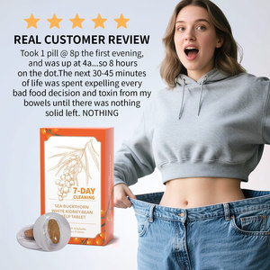 LIMPIEZA DE 7 DÍAS SEA-BUCKTHORN WHITE KIDNEY BEAN KELP TABLET Quemador de grasa Pérdida de peso rápidamente para adultos - Product Image 3