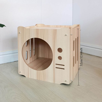 Lit pour chien et chat en bois massif écologique et durable, imperméable, modulaire, cage DIY robuste, meubles pour animaux de compagnie d'intérieur/extérieur