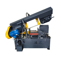 Scie à ruban métallique semi-automatique de type oscillant, moteur 2,2 kW, coupe-tubes et barres d'acier réglable