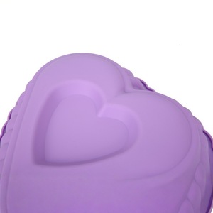 Heart Shaped <b>Silicone</b> Cake Mold Purple <b>Baking</b> Mold For Chocolate Desserts Oven Safe Dishwasher Safe - Product Image 3