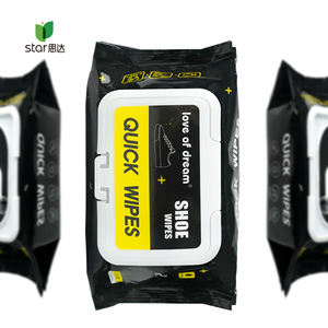 使い捨てポータブルワイプは汚れの汚れを取り除きますスニーカー環境にやさしい靴使い捨てワイプの生産 - Product Image 2