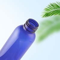 Flacon pulvérisateur en plastique PET 100ml 150ml 200ml, bleu, marron, pour cosmétiques et parfums, avec bouchon pulvérisateur doré ou argenté