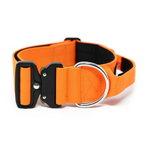 Vente en gros Nylon souple Néoprène Rembourré Robuste Combat Tactique Britannique Grand Chien Collier Nylon avec Poignée - Product Image 3