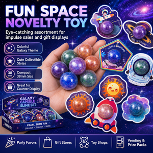 Set de Slime Galaxy Capsule al por Mayor, 6 Diseños Espaciales, Bolas de Slime con Brillo Perlado de 38mm y 50mm, OEM, Regalo para Fiestas - Product Image 2