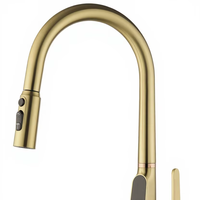 Robinet de cuisine en or rose, robinet de cuisine intelligent, robinet de salle de bain et de cuisine, mélangeur d'évier en acier inoxydable 304ss