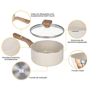 High Quality Ceramic Coated <b>Pot</b> Pan Silicone Glass Lids Soft Touch Handle Non Stick 15 Piece Aluminium Cookware <b>Set</b> - Product Image 4