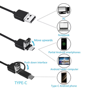 Pipeline d'endoscope industriel 5.5/7mm trois en un, <span class=keywords><strong>test</strong></span> de moteur de <span class=keywords><strong>climatisation</strong></span> automobile, endoscope de téléphone portable - Product Image 3