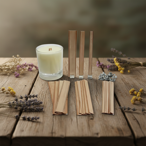 Mèches de bougie en bois sans fumée avec clip métallique, accessoires de parfum élégants - Product Image 4