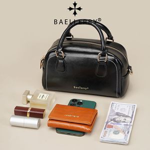 กระเป๋าบอสตันสำหรับผู้หญิงแบรนด์ Baellerry สีดำ ปิดด้วยซิป แฟชั่นทันสมัย ใช้สะพายข้างหรือถือได้ เหมาะสำหรับใช้ในชีวิตประจำวัน - Product Image 1