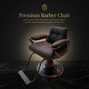 Commercial Black Hydraulic Barber <b>Chair</b> Heavy Duty Styling <b>Chair</b> with Comfort <b>Leather</b> for Modern Hair Salon - Product Image 1