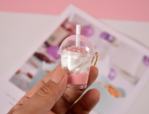 Factory Promotional Kids Gifts Girls Creative Cartoon Simulation Ice Cream Keychain Bags Pendants <b>Key</b> <b>Ring</b> - Product Image 6