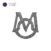 Patchs thermocollants de réparation en gros pour usine, motifs de lettres et strass, motifs thermocollants