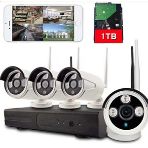 Sistema de Seguridad con NVR Inalámbrico de 4 Canales y 1080P, Cámara IP de 3.0MP, Disco Duro de 1TB y Visión Nocturna - Product Image 1