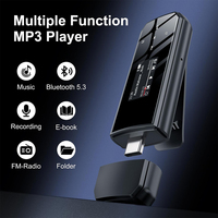 Mini lecteur MP3 sportif avec écran de 1 pouce, carte TF, lecteur de musique numérique portable, Walkman pour étudiants, course à pied, longue autonomie
