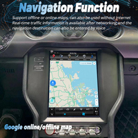 Pemutar Multimedia mobil, Radio mobil 9.7 inci Android 13 auto Carplay Tesla layar Stereo untuk Ford Mustang 2015-2019 Multimedia Video Unit kepala GPS