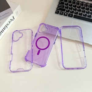 Glitter Clear TPU+<b>PC</b> 3 in 1 Magnetic Phone Case for iPhone 17Pro Max Air 16 15 14 13 12 <b>Wireless</b> Charging Shockproof Bling Cover - Product Image 3