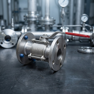 Vanne à boisseau sphérique pleine portée en acier inoxydable 1 pièce CF8 CF8M 150 #   Vanne à levier industrielle à brides BSP NPT 1/4"-4" pour eau, huile et gaz - Product Image 3
