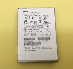 Pour <span class=keywords><strong>disque</strong></span> <span class=keywords><strong>dur</strong></span> SSD SAS HGST <span class=keywords><strong>Hitachi</strong></span> HUSMM1680ASS200 800G 12Gb pour serveur - Product Image 1