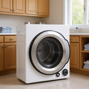 Sèche-linge compact à pompe à chaleur alimenté par batterie, 7 kg, automatique, autoportant, usage domestique, boîtier en plastique blanc - Product Image 2