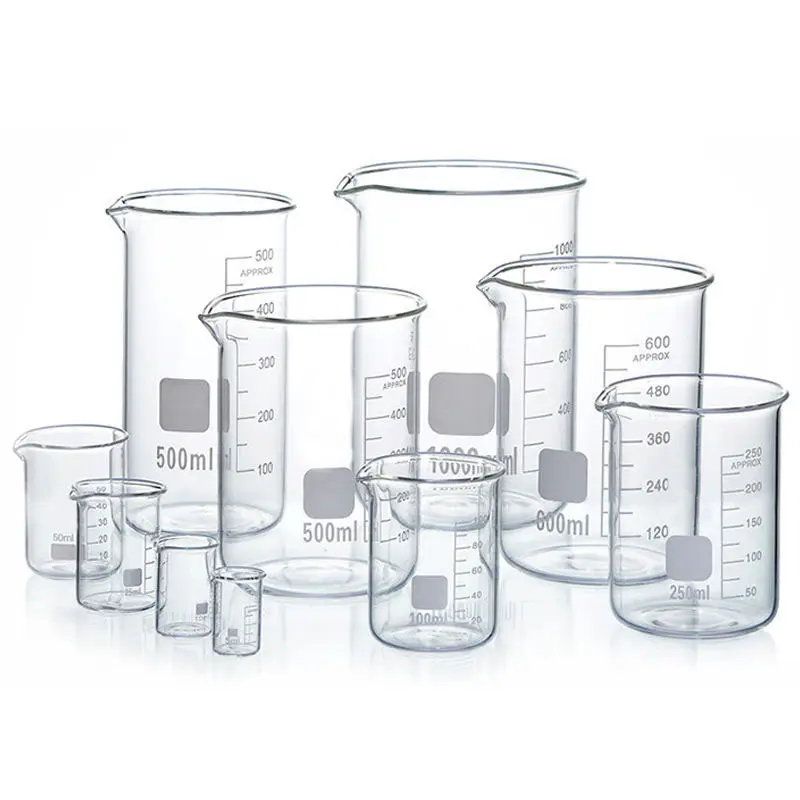 Bicchiere da laboratorio all'ingrosso misurino bomex bicchiere da laboratorio bicchiere da laboratorio 1000ml 100ml 1000ml 5 litri beakers pyrex