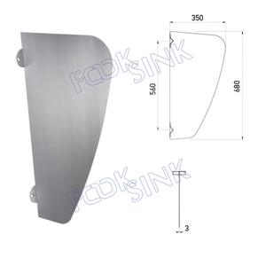 Nhà Máy Tùy Chỉnh Bền Thép Không Gỉ Bồn tiểu Divider Phân Vùng Bồn tiểu Nhà Vệ Sinh Phân Vùng Thương Mại Nhà Vệ Sinh Công Cộng WC Tủ - Product Image 3