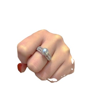 Support de bague en argent S925, accessoires DIY pour perles, bijoux de mode ronds plats de 10-12 mm 10482 - Product Image 5